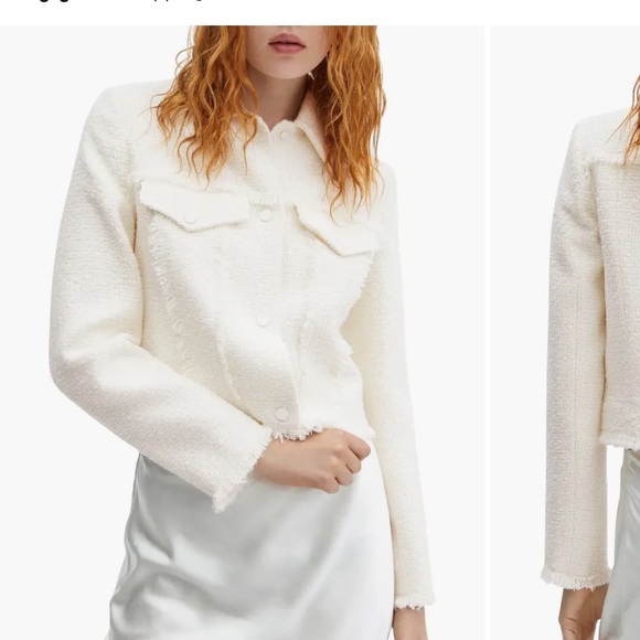 Mango MNG tweed crop jacket xs - Picture 1 of 4